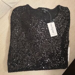 Eclipse Long Sleeve Sequin Top